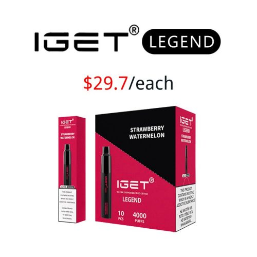 Nicotine free IGET Legend box 10 pcs cheap to buy