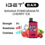 Banana Pomegranate Cherry Ice IGET Bar flavour review