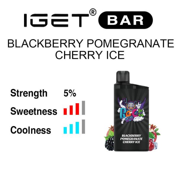 Blackberry Pomegranate Cherry Ice IGET Bar flavour review