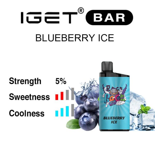 Blueberry Ice IGET Bar flavour review