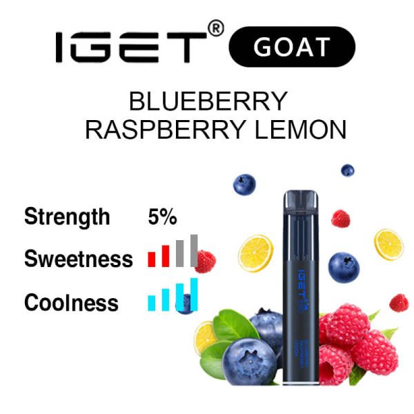 Blueberry Raspberry Lemon IGET Goat flavour