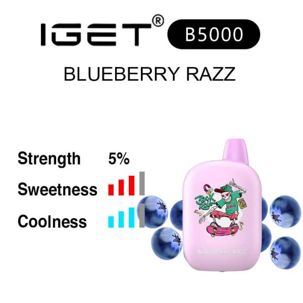 Blueberry Razz IGET B5000 flavour