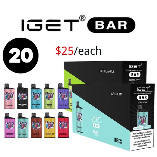 IGET Bar Mixed Flavours Box 20PCS