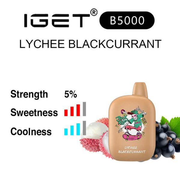 Lychee Blackcurrant IGET B5000 flavour