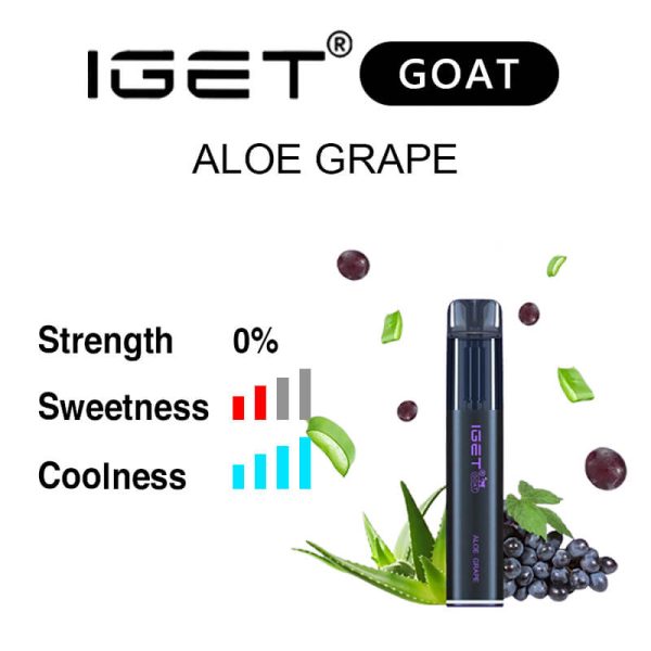 nicotine free Aloe Grape IGET Goat flavour