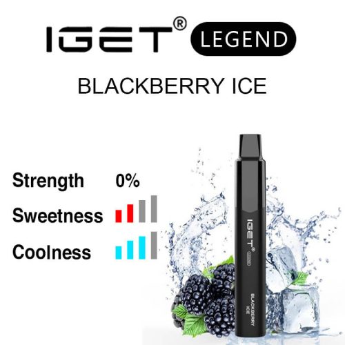 Nicotine free Blackberry Ice IGET Legend flavour