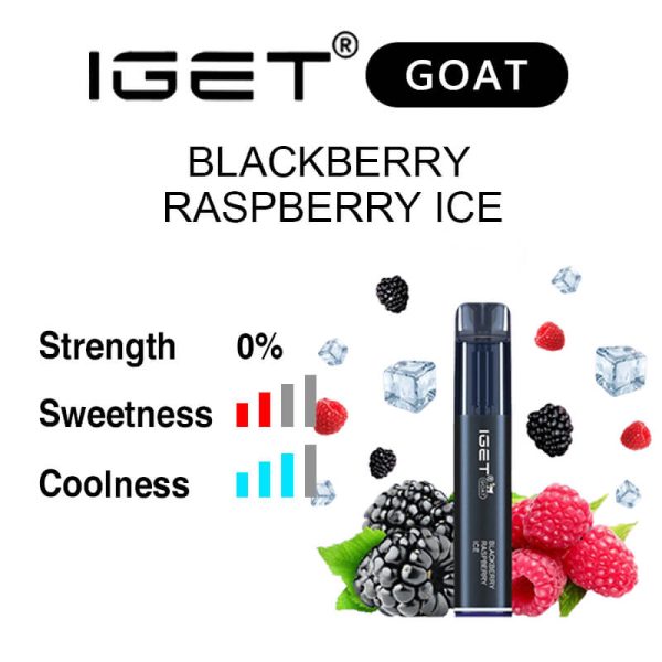 nicotine free Blackberry Raspberry Ice IGET Goat flavour