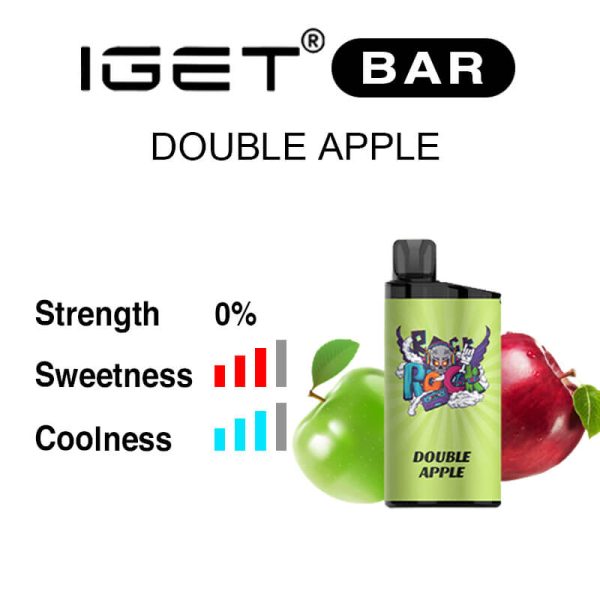 nicotine free Double Apple IGET Bar flavour review