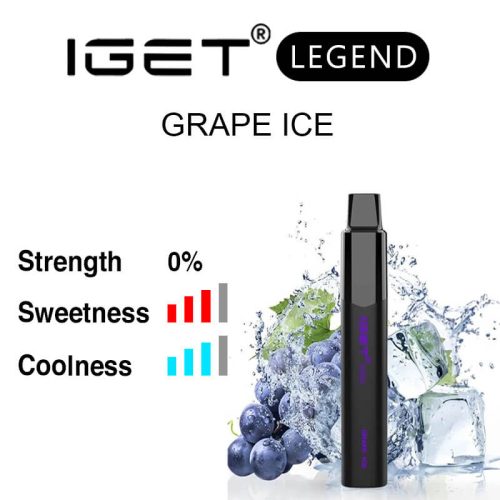 Nicotine free Grape Ice IGET Legend flavour