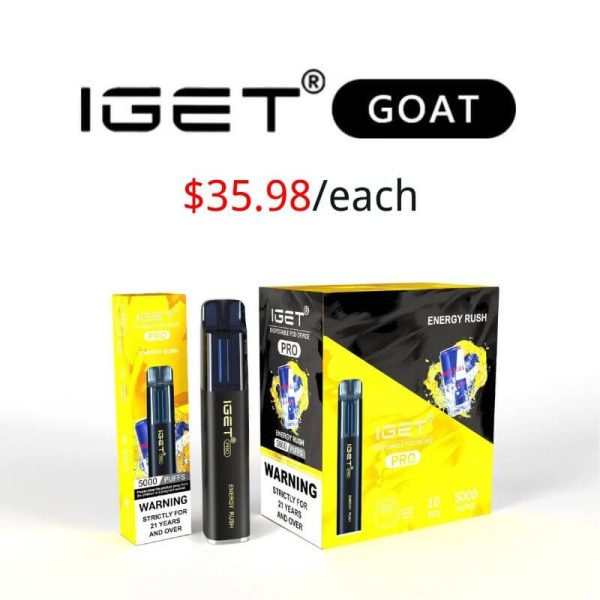 nicotine free IGET Goat Box 10pcs - Bulk Buy Cheap In Australia