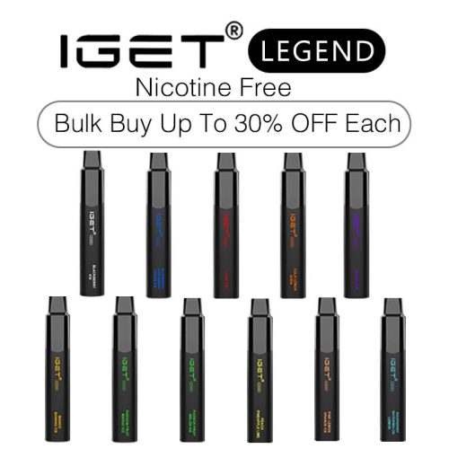 Nicotine free IGET Legend bulk buy