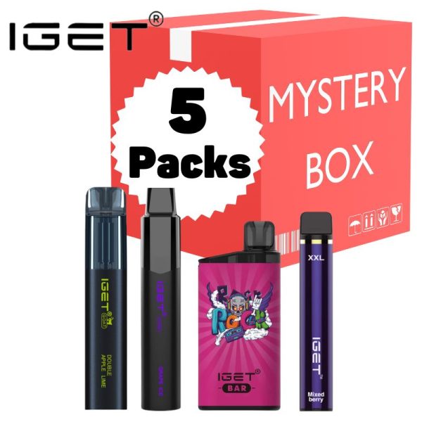 Nicotine Free IGET Vape mystery box 5pcs