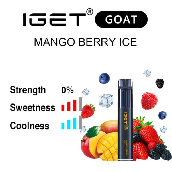 nicotine free Mango Berry Ice IGET Goat flavour