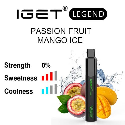 Nicotine free Passion Fruit Mango Ice IGET Legend flavour