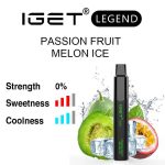 Nicotine free Passion Fruit Melon Ice IGET Legend flavour