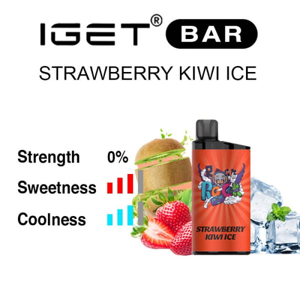 nicotine free Strawberry Kiwi Ice IGET Bar flavour review