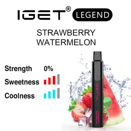 Nicotine free Strawberry Watermelon IGET Legend flavour