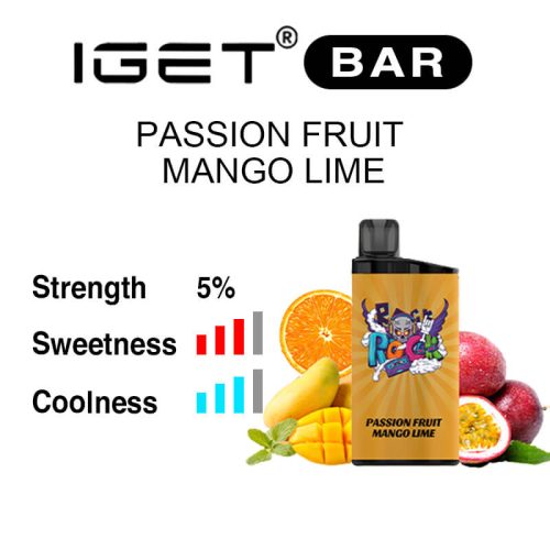 Passion Fruit Mango Lime IGET Bar flavour review