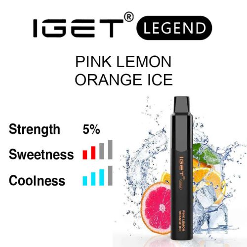 pink lemon orange ice iget legend flavour - IGET Legend Australia | $29 4000 Puffs | 20 Flavours New Arrival
