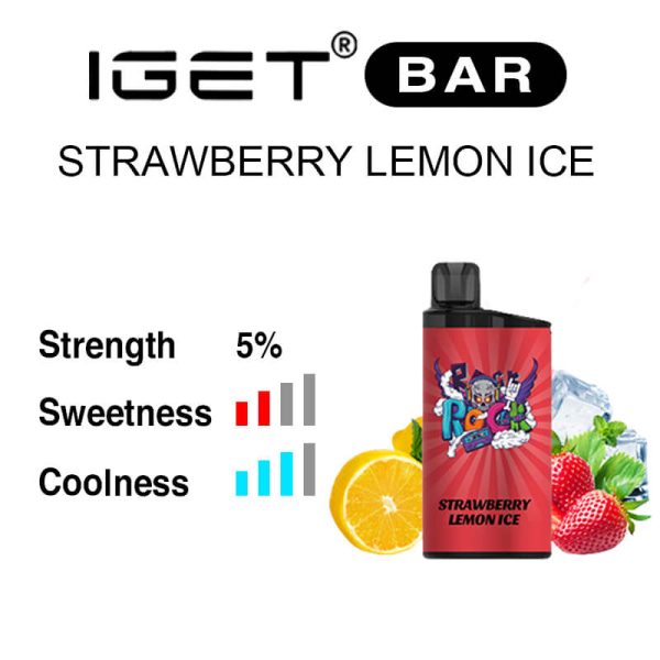 Strawberry lemon Ice IGET Bar flavour review