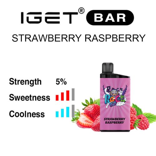 Strawberry Raspberry IGET Bar flavour review